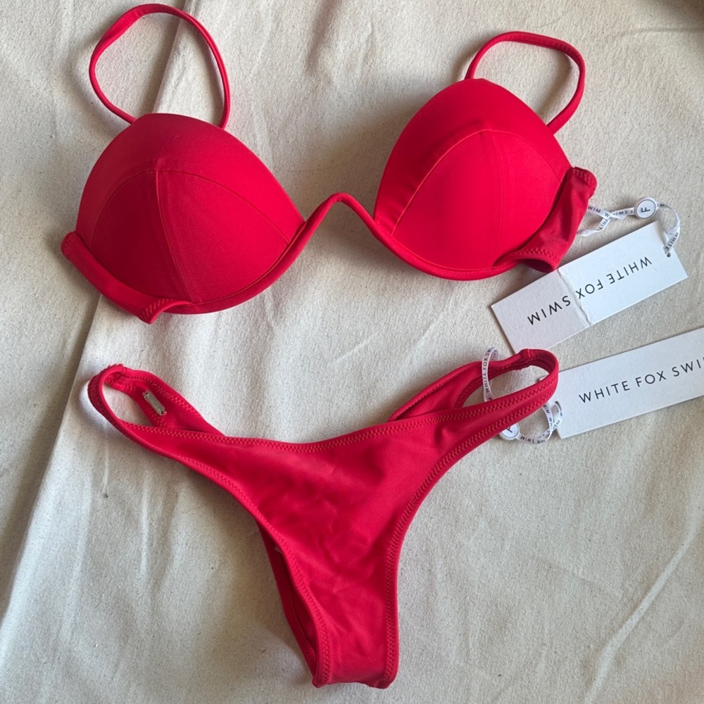 White Fox Swim Catalina Red Bikini Set